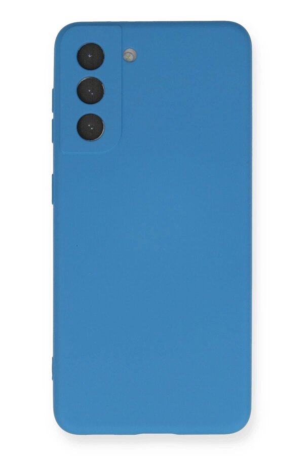 Samsung Galaxy S21 Kılıf Nano İçi̇ Kadi̇fe Si̇li̇kon - Mavi̇ - Dropx5178-1693