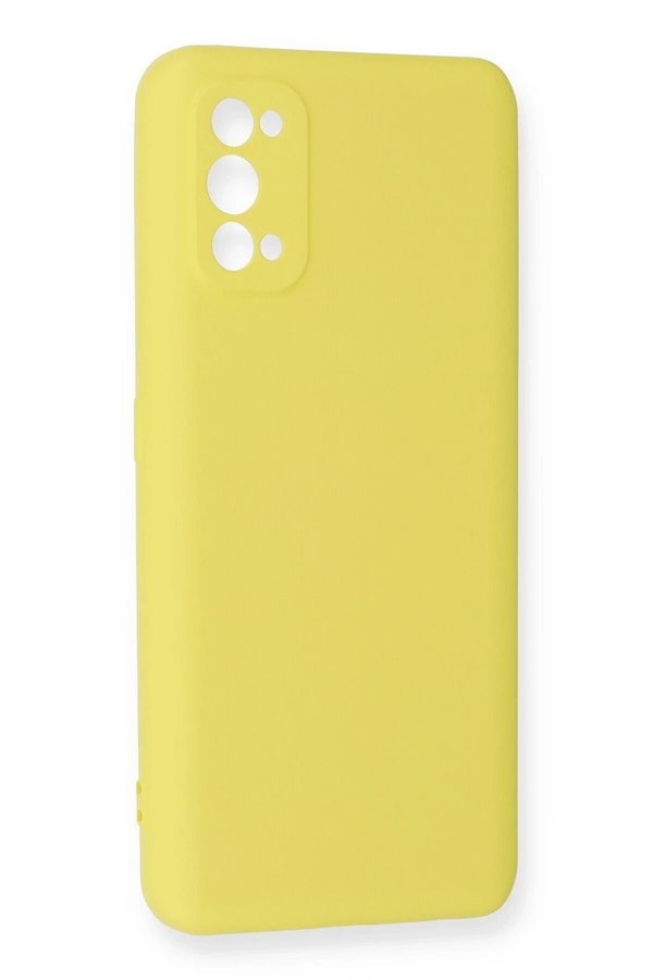 Realme 7 Pro Kılıf Nano İçi̇ Kadi̇fe Si̇li̇kon - Sarı - Dropx4033-2888