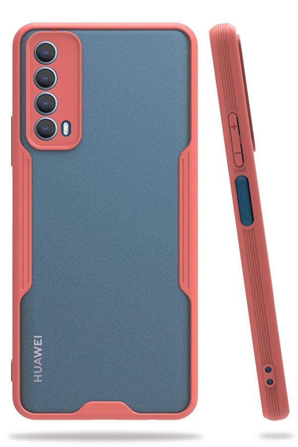 Huawei̇ P Smart 2021 Kılıf Plati̇n Si̇li̇kon - Pembe - Dropx5275-3147