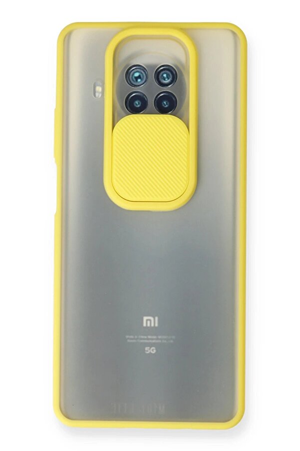 Xi̇aomi̇ Mi̇ 10T Li̇te Kılıf Palm Buzlu Kamera Sürgülü Si̇li̇kon - Sarı - Dropx9405-3545