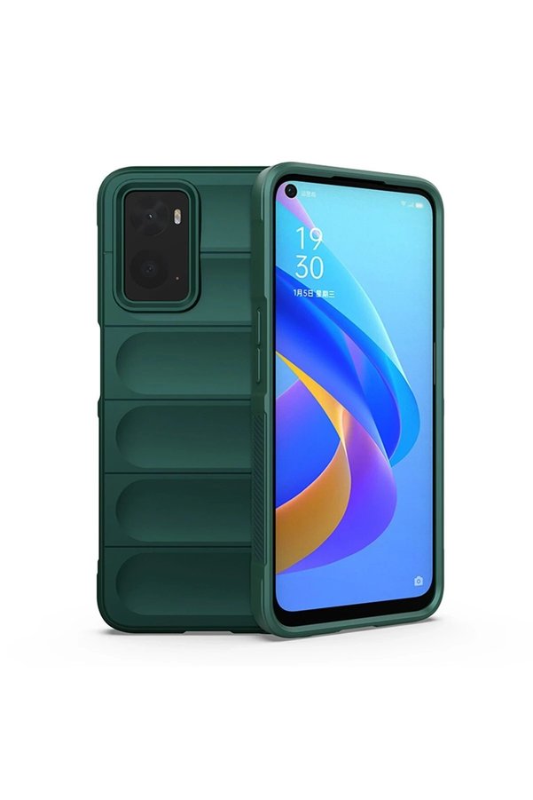 CepteToptan Realme 9i 4G Kılıf Optimum Silikon - Koyu Yeşil - DROPX8848-2031