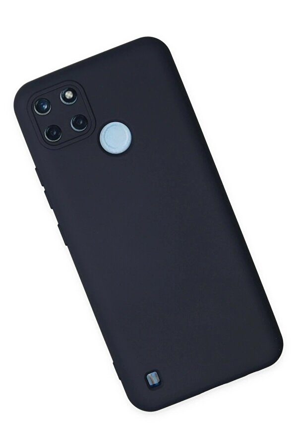 Realme C25Y Kılıf Nano İçi̇ Kadi̇fe Si̇li̇kon - Laci̇vert - Dropx3904-6576