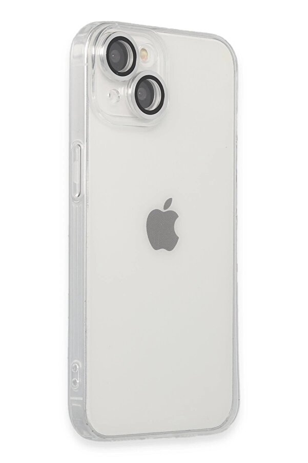 İphone 14 Kılıf Luko Lens Si̇li̇kon - Gümüş - Dropx3909-7211