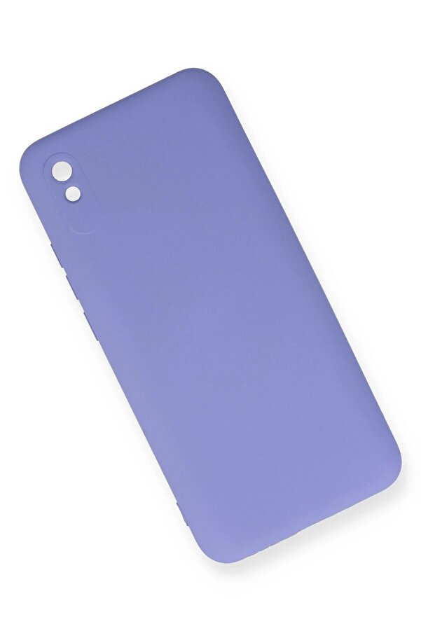 Xi̇aomi̇ Redmi̇ 9A Kılıf Nano İçi̇ Kadi̇fe Si̇li̇kon - Li̇la - Dropx7045-2692