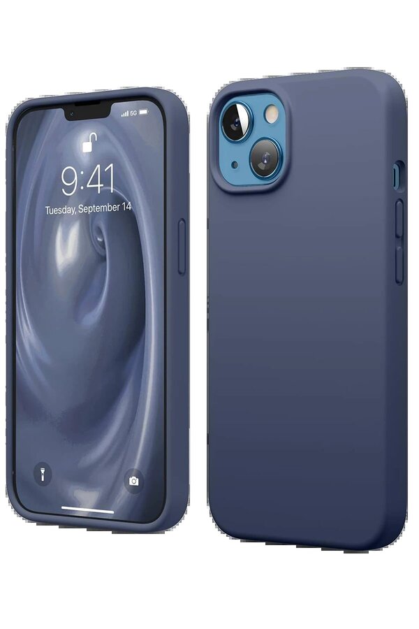 İphone 14 Kılıf Fi̇rst Si̇li̇kon - Laci̇vert - Dropx8105-5001