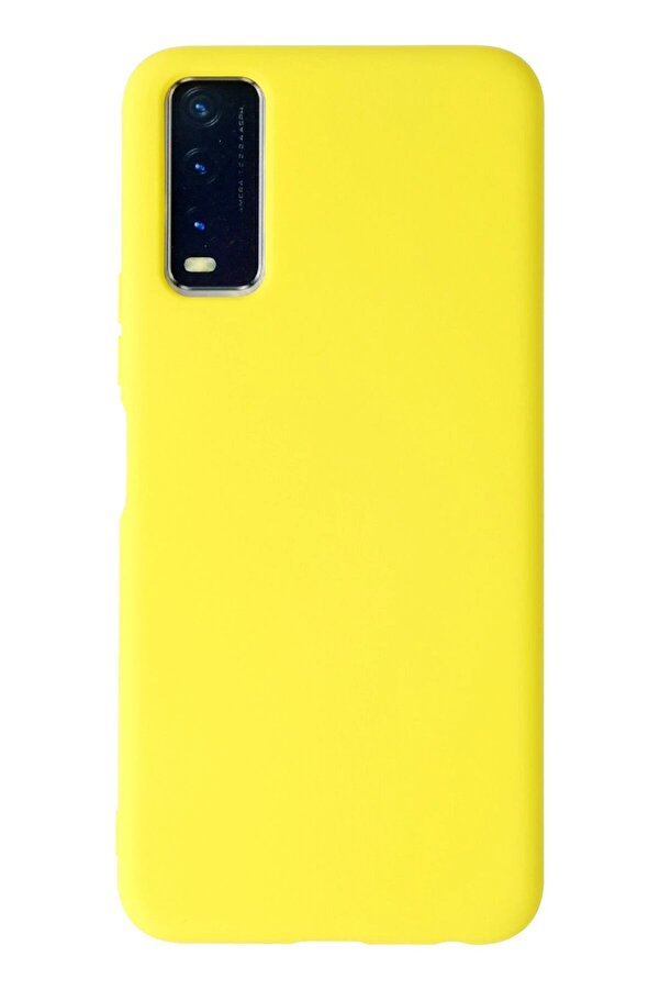 Vi̇vo Y11S Kılıf Nano İçi̇ Kadi̇fe Si̇li̇kon - Sarı - Dropx9915-1570