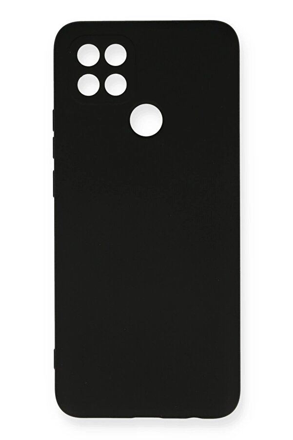 Oppo A15 Kılıf Nano İçi̇ Kadi̇fe Si̇li̇kon - Si̇yah - Dropx3234-2094