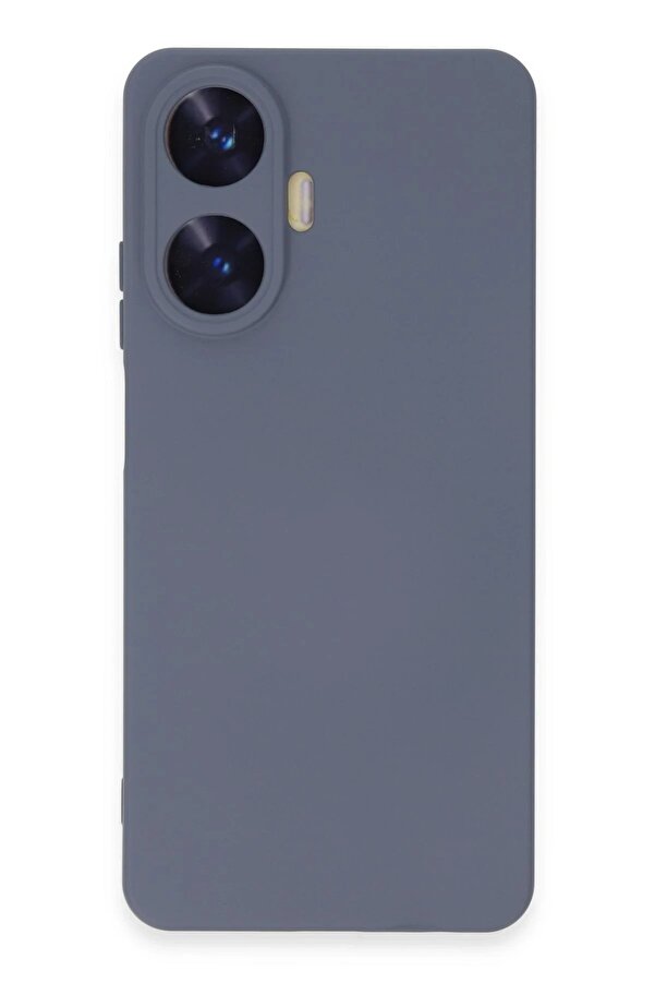 Realme C55 Kılıf Nano İçi̇ Kadi̇fe Si̇li̇kon - Gri̇ - Dropx9998-9436