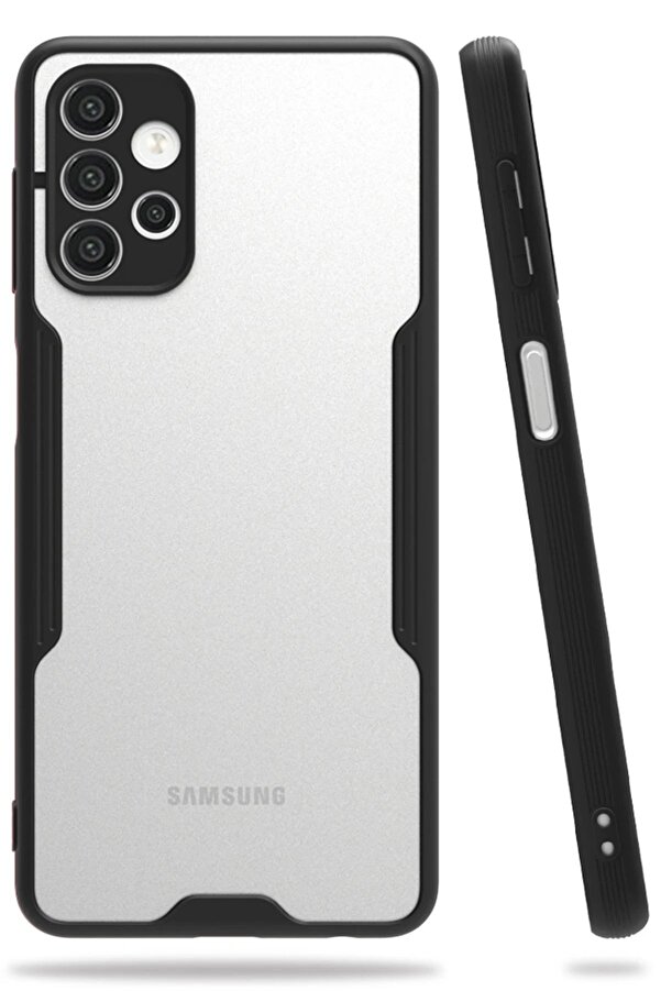 Samsung Galaxy A52 Kılıf Plati̇n Si̇li̇kon - Si̇yah - Dropx9049-1092