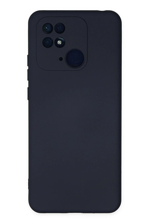 Xi̇aomi̇ Redmi̇ 10C Kılıf Nano İçi̇ Kadi̇fe Si̇li̇kon - Laci̇vert - Dropx6588-3385