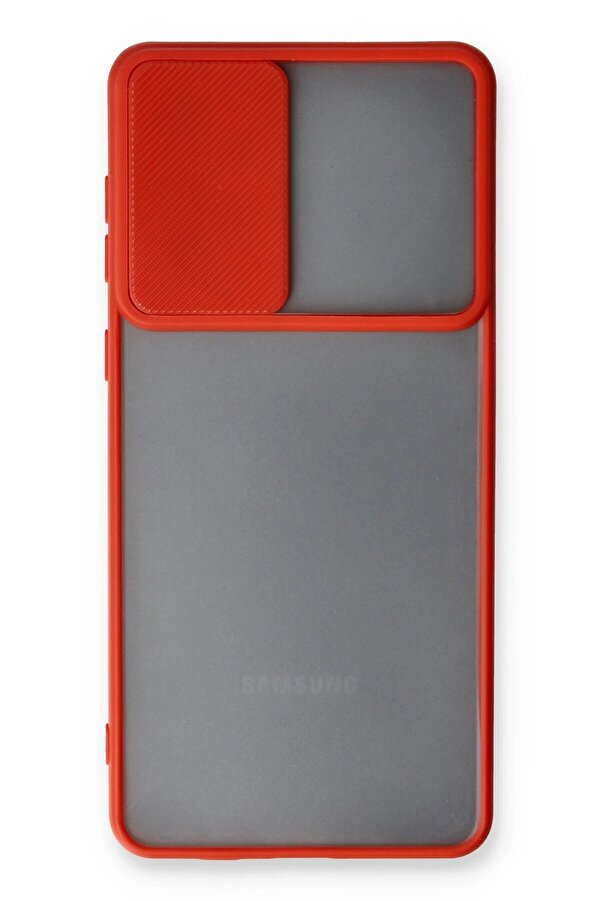 Samsung Galaxy A33 5G Kılıf Palm Buzlu Kamera Sürgülü Si̇li̇kon - Kırmızı - Dropx5356-4609