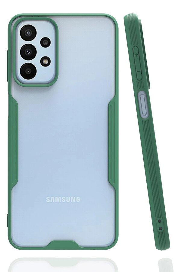 Samsung Galaxy A23 4G Kılıf Plati̇n Si̇li̇kon - Yeşi̇l - Dropx8481-1750