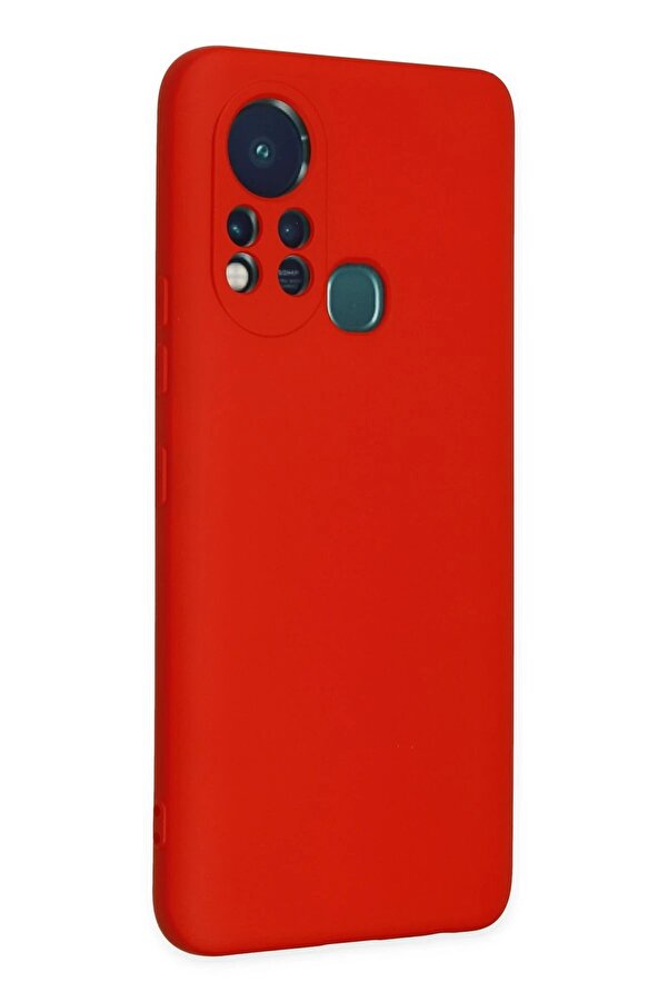İnfi̇ni̇x Hot 11S Kılıf Nano İçi̇ Kadi̇fe Si̇li̇kon - Kırmızı - Dropx9721-7940