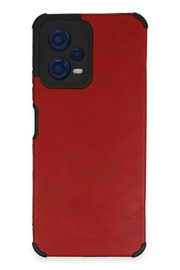 Xi̇aomi̇ Redmi̇ Note 12 5G Kılıf Loop Deri̇ Si̇li̇kon - Kırmızı - Dropx4697-4812