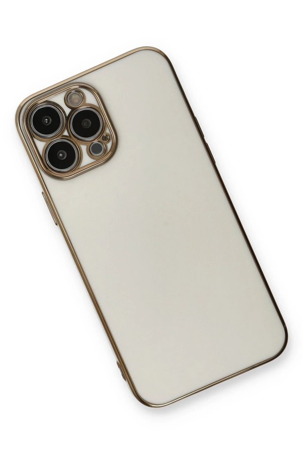 İphone 13 Pro Max Kılıf Volet Si̇li̇kon - Beyaz - Dropx8509-4784