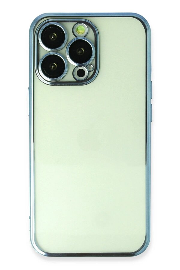 CepteToptan iPhone 14 Pro Max Kılıf Lensli Silikon - Açık Mavi - DROPX7184-7083