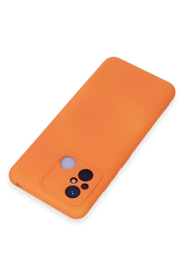 Xi̇aomi̇ Redmi̇ 12C Kılıf Nano İçi̇ Kadi̇fe Si̇li̇kon - Turuncu - Dropx8191-8531