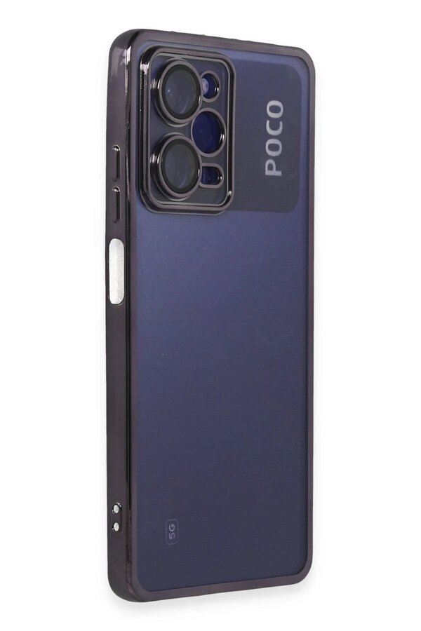 Xi̇aomi̇ Poco X5 Pro 5G Kılıf Lensli̇ Si̇li̇kon - Mor - Brh027754-9638