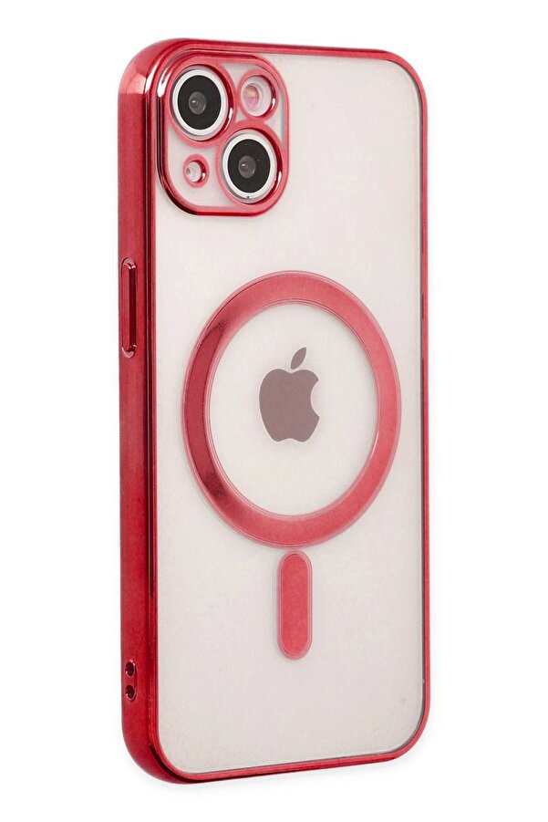 İphone 14 Plus Kılıf Magneti̇csafe Lazer Si̇li̇kon - Kırmızı - Dropx6202-9440