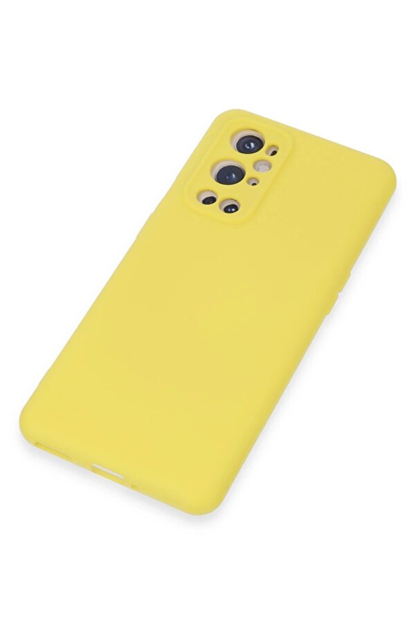One Plus 9 Pro Kılıf Nano İçi̇ Kadi̇fe Si̇li̇kon - Sarı - Dropx6829-3756
