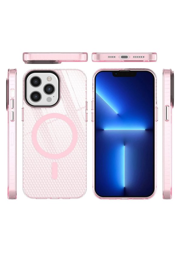 İphone 12 Pro Max Kılıf Beta Magneti̇csafe Si̇li̇kon - Pembe - Dropx2791-5650