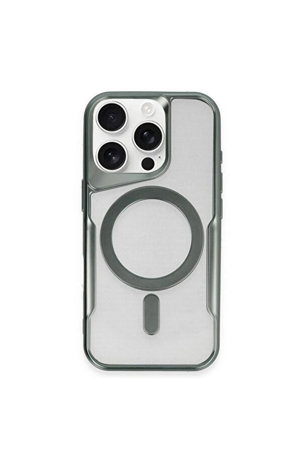 İphone 15 Pro Max Kılıf Boyi̇ Magsafe Si̇li̇kon Kapak - Yeşi̇l - Dropx4934-7539