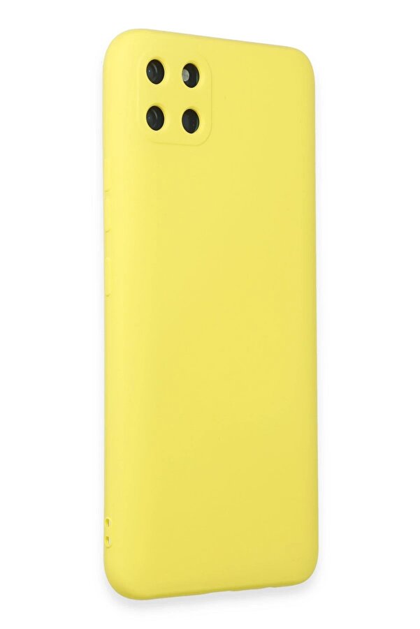 Realme C11 Kılıf Nano İçi̇ Kadi̇fe Si̇li̇kon - Sarı - Dropx7432-2894