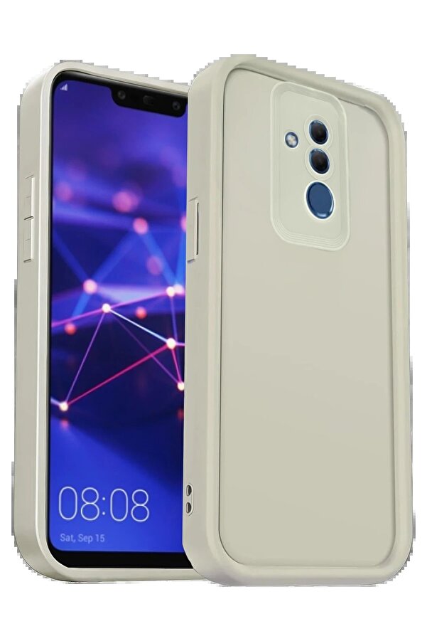 Huawei̇ Mate 20 Li̇te Kılıf Vi̇era Si̇li̇kon - Krem - Dropx4937-9437