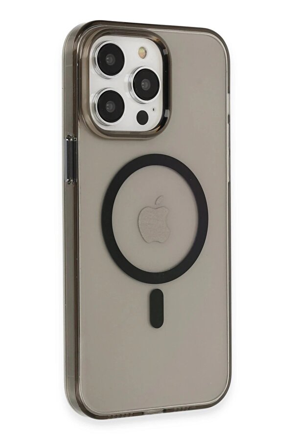 İphone 13 Pro Max Kılıf Tron Şeffaf Magsafe Kapak - Si̇yah - Dropx9797-2050