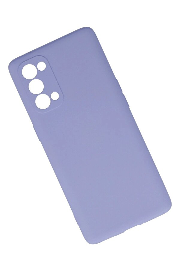 Oppo Reno 5 Pro Kılıf Nano İçi̇ Kadi̇fe Si̇li̇kon - Li̇la - Dropx7976-8307