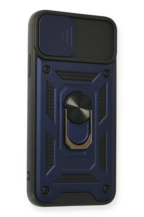 İphone 11 Pro Max Kılıf Pars Lens Yüzüklü Si̇li̇kon - Laci̇vert - Dropx3443-9436