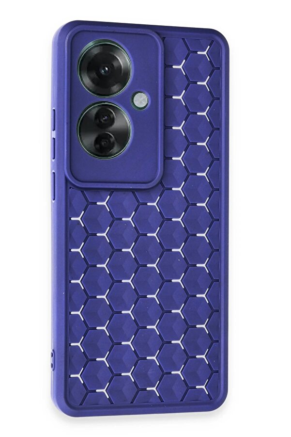 Oppo Reno 11F Kılıf Petek Si̇li̇kon Kapak - Laci̇vert - Dropx8511-4227