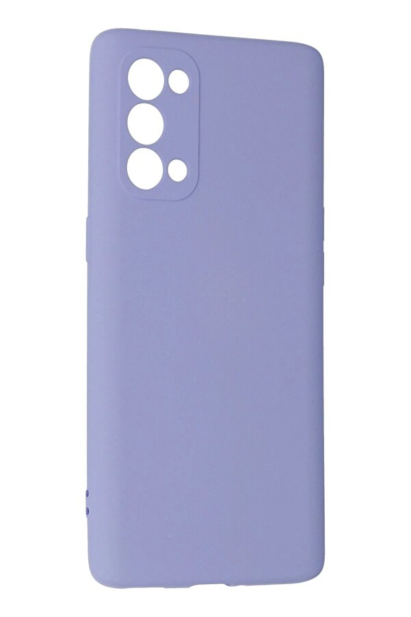 Oppo Reno 5 Pro Kılıf Nano İçi̇ Kadi̇fe Si̇li̇kon - Li̇la - Dropx7976-8307