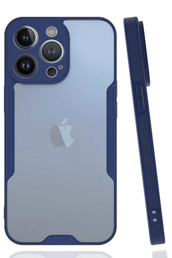 İphone 14 Pro Kılıf Plati̇n Si̇li̇kon - Laci̇vert - Dropx4016-4279