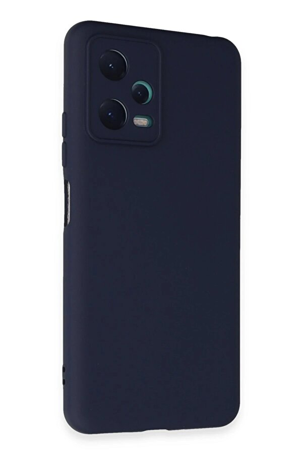 Xi̇aomi̇ Redmi̇ Note 12 5G Kılıf Nano İçi̇ Kadi̇fe Si̇li̇kon - Laci̇vert - Dropx3826-8820