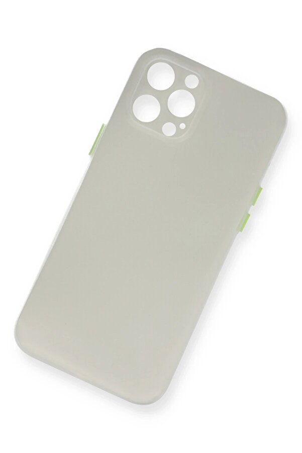 İphone 12 Pro Max Kılıf Pp Ultra İnce Kapak - Beyaz - Dropx7929-5187