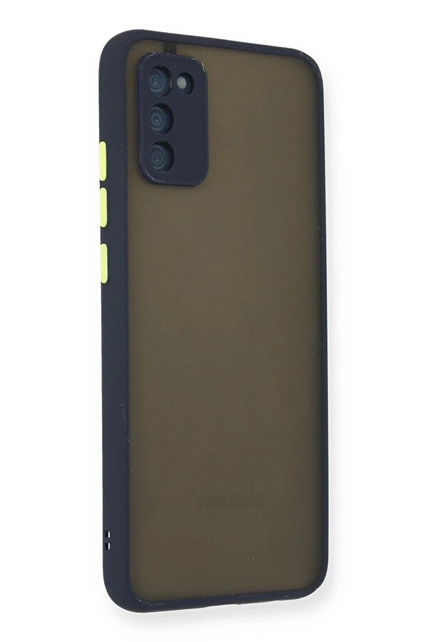 Samsung Galaxy A02S Kılıf Montreal Si̇li̇kon Kapak - Laci̇vert - Dropx6298-8958