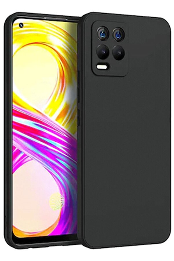 Realme 8 Kılıf Fi̇rst Si̇li̇kon - Si̇yah - Dropx7096-3021