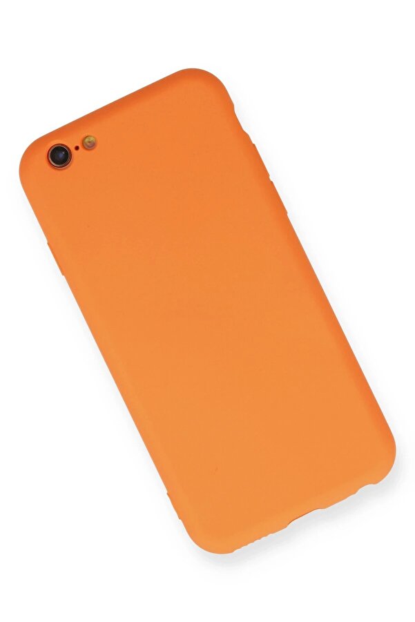 İphone 6 Kılıf Nano İçi̇ Kadi̇fe Si̇li̇kon - Turuncu - Dropx6040-6282