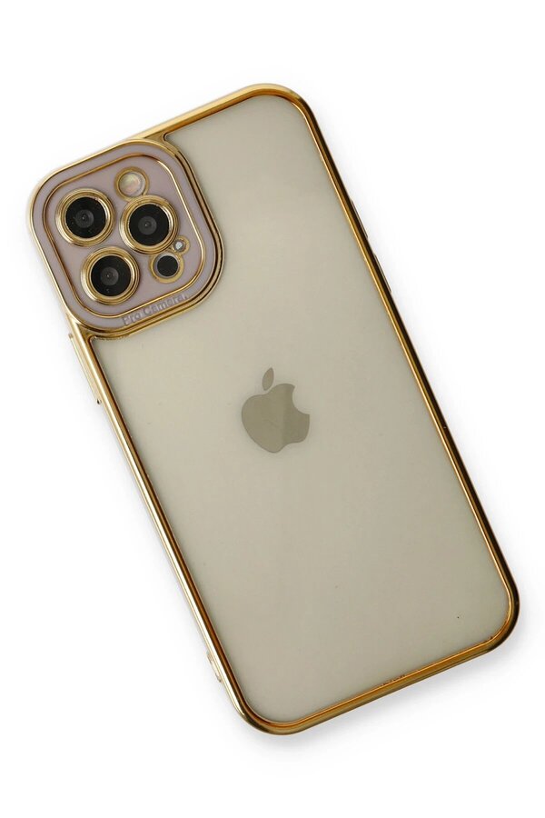 İphone 12 Pro Kılıf Li̇va Lens Si̇li̇kon - Li̇la - Dropx7753-2048