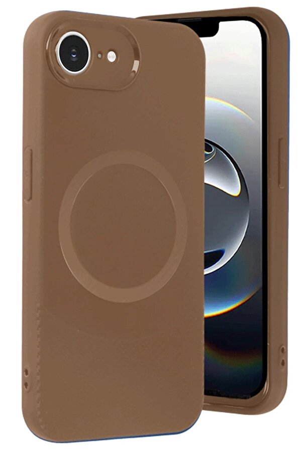 İphone 16E Kılıf Maya Karbon Kapak - Kahverengi̇ - Dropx4870-4511