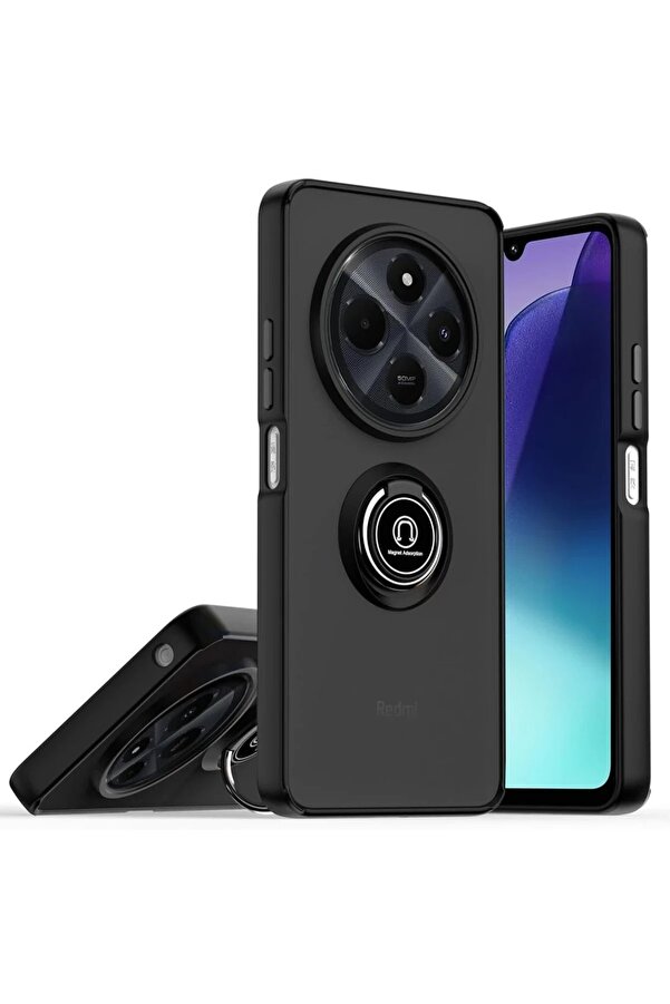 Realme C75 4G Kılıf Montreal Yüzüklü Si̇li̇kon Kapak - Si̇yah - Dropx2294-7082