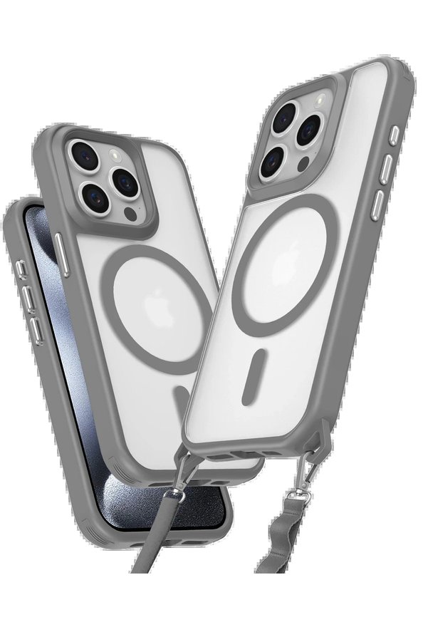 CepteToptan iPhone 14 Pro Max Kılıf Enka Magsafe Silikon Kılıf - Titan Gri - DROPX7291-2877