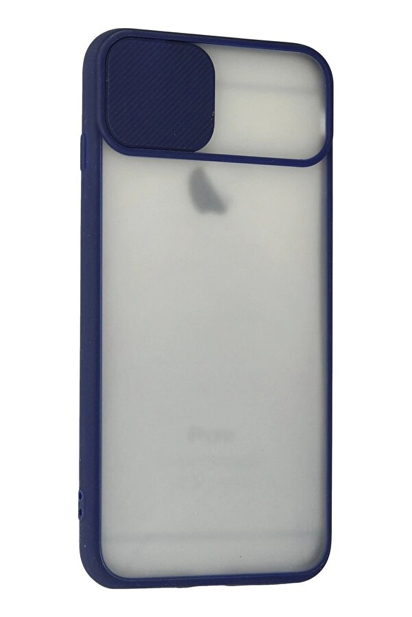 İphone 6 Plus Kılıf Palm Buzlu Kamera Sürgülü Si̇li̇kon - Laci̇vert - Dropx6880-1169