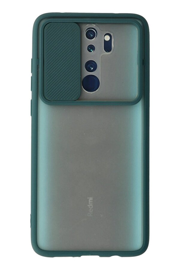 Xi̇aomi̇ Redmi̇ Note 8 Pro Kılıf Palm Buzlu Kamera Sürgülü Si̇li̇kon - Yeşi̇l - Dropx2570-8917