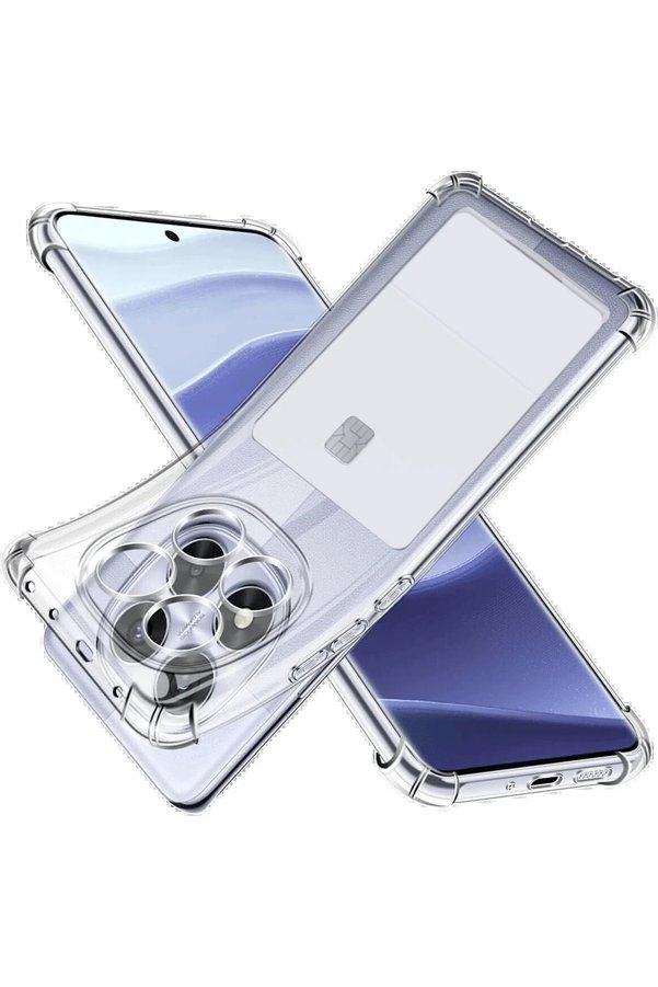 CepteToptan Xiaomi Redmi Note 14 Pro 4G Kılıf Kart Şeffaf Silikon - Şeffaf - DROPX8361-9709