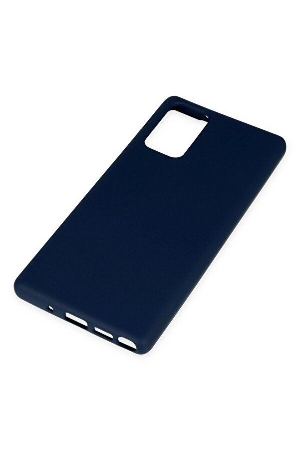 Samsung Galaxy Note 20 Kılıf Nano İçi̇ Kadi̇fe Si̇li̇kon - Laci̇vert - Dropx6370-3770
