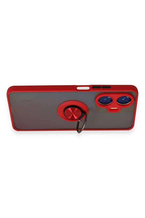 Realme C55 Kılıf Montreal Yüzüklü Si̇li̇kon Kapak - Kırmızı - Dropx1269-4668