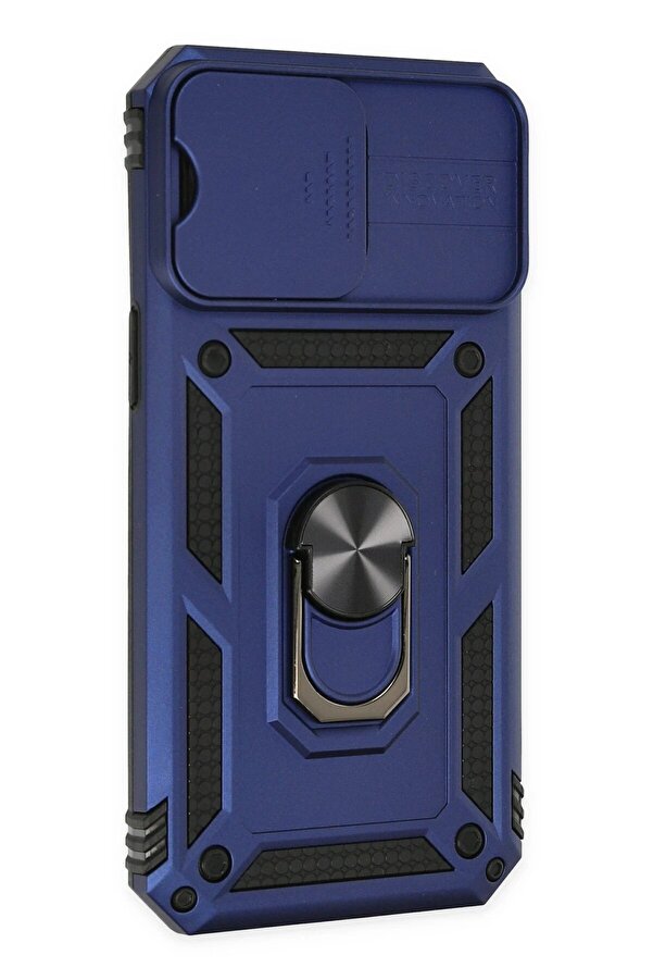 İphone 14 Pro Max Kılıf Pars Lens Yüzüklü Si̇li̇kon - Laci̇vert - Dropx8080-4415