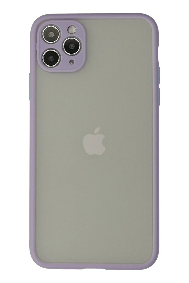 İphone 12 Pro Max Kılıf Montreal Si̇li̇kon Kapak - Mor - Dropx4377-4682